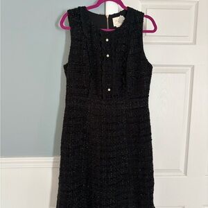 Kate Spade Black Sparkle Tweed Dress